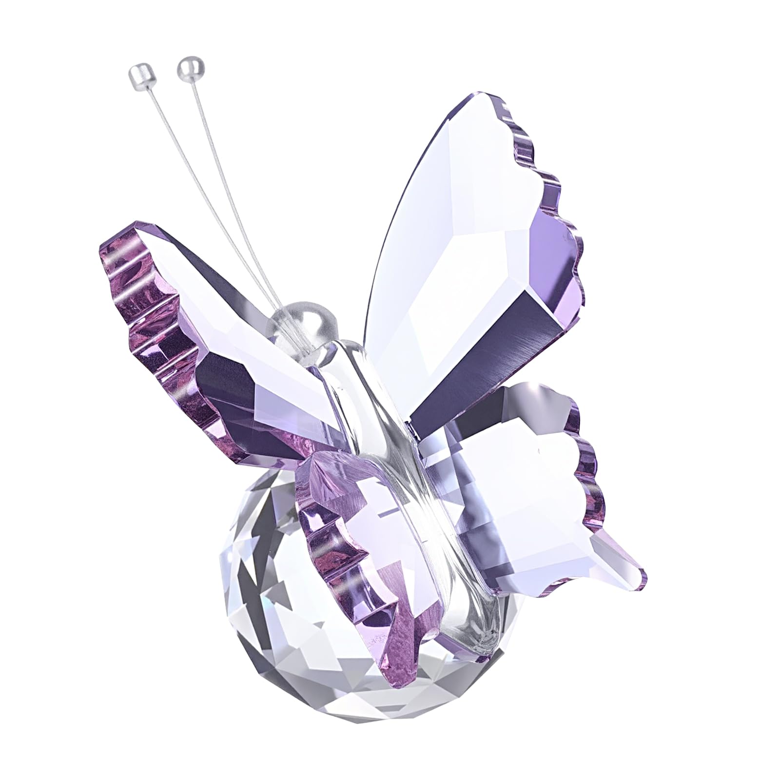 PATIKIL Butterfly Crystal Paperweight, 75mm / 3 Inch Crystal Paperweight Paper Weight for Home Office Desktop Table Decor Wedding Party Jewelry Ornaments, Purple