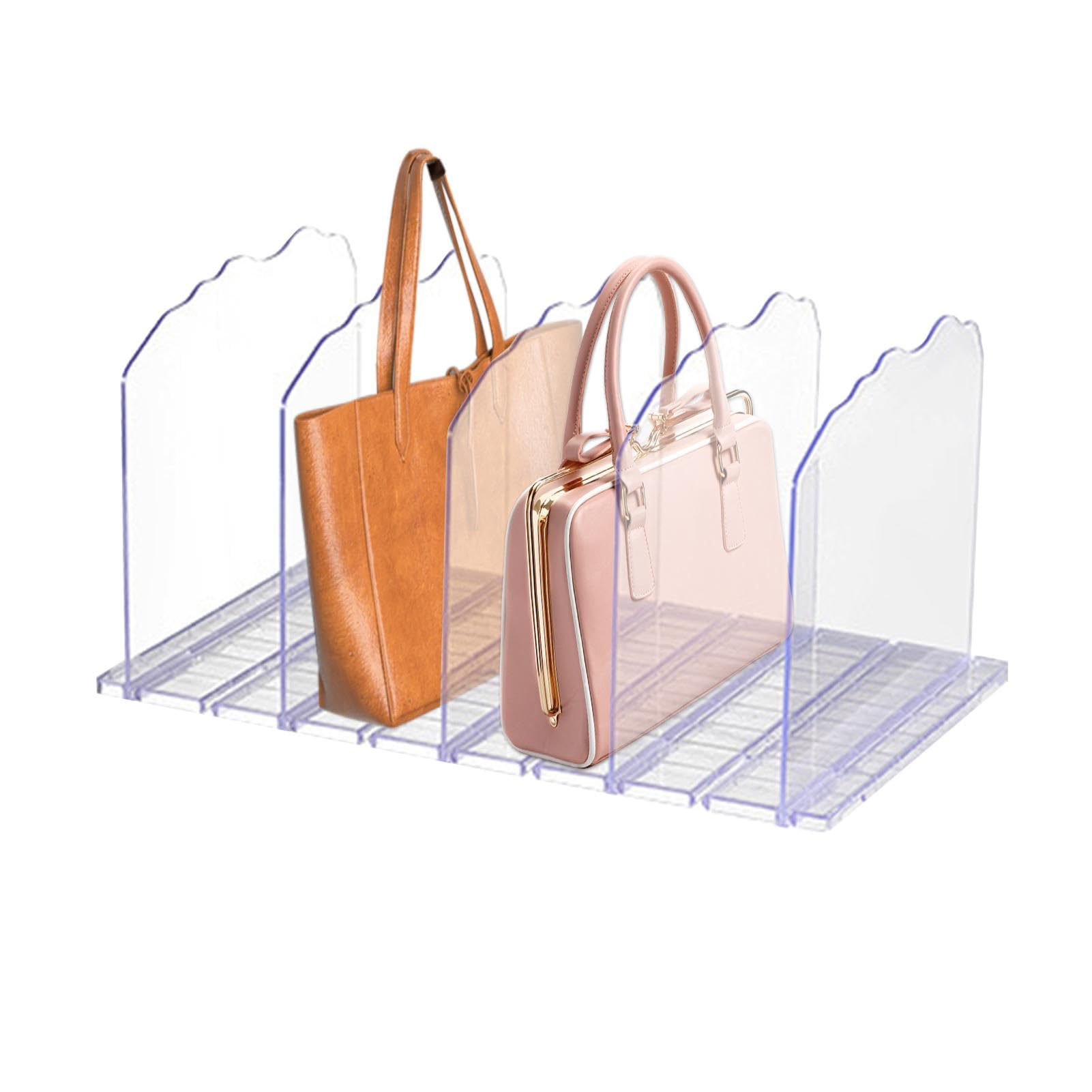 Organizador de bolsos para armario, divisores de estantes de | armario multiusos, moderno soporte de exhibición portátil, organizador de bolsas que ahorra espacio para el hogar