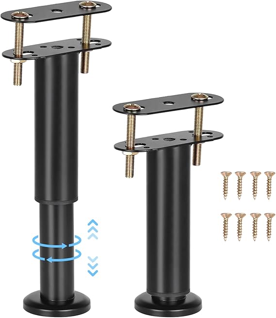 RealPlus 2pcs Adjustable Bed Frame Support Legs, Heavy Duty
