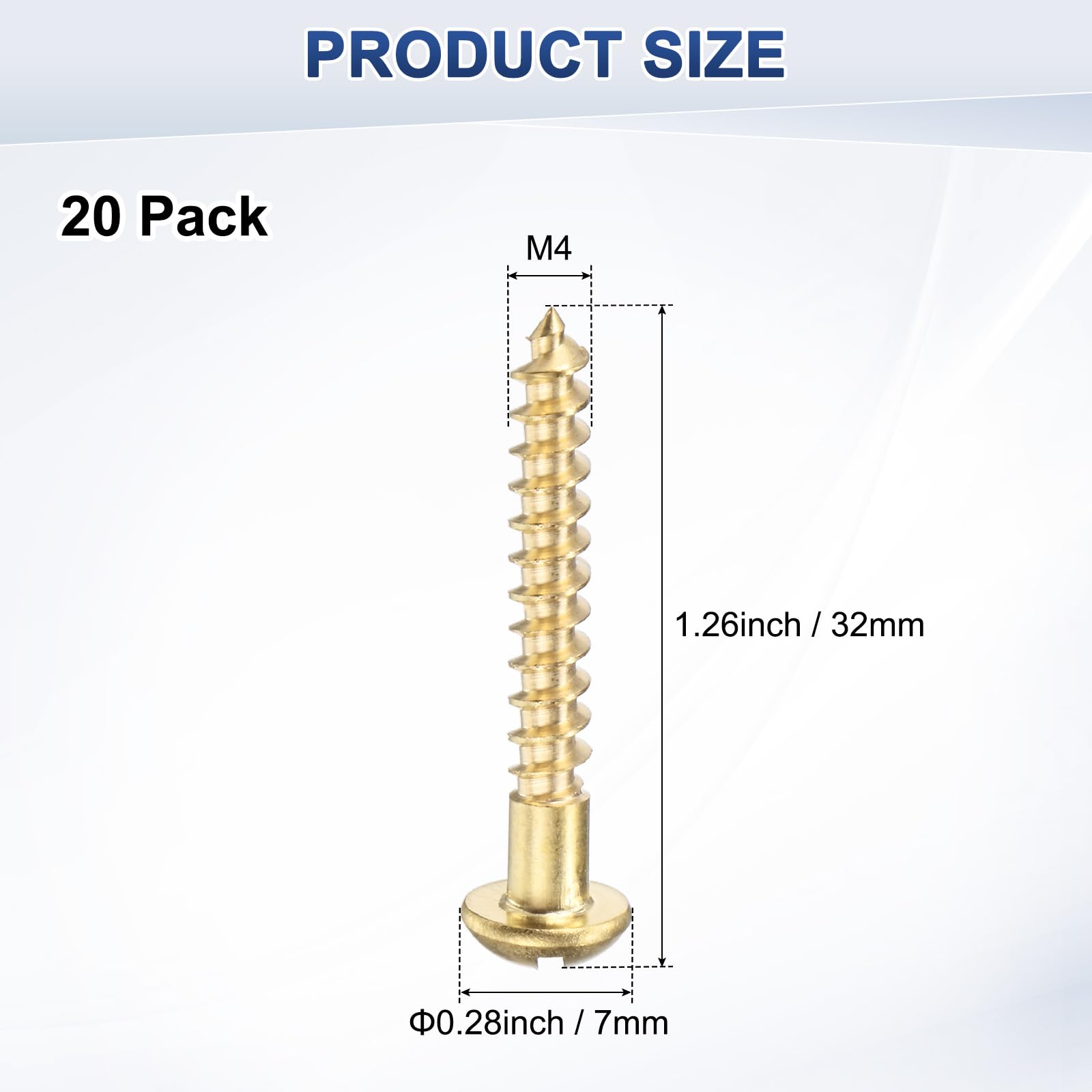 M METERXITY 20-Pack Wood Screws - Image 3
