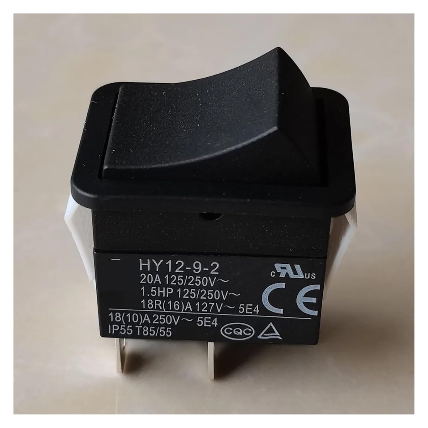 1Piece HY12-9-2 4Pins (ON)-Off Automatic Reset Rocker Switch 20A 125/250V 1.5HP 125/250V 18R(16) A 127V