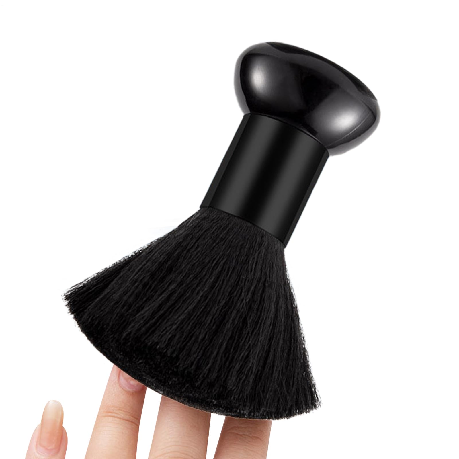 Spolverino per il collo, spazzola da parrucchiere, spazzola professionale per la pulizia del viso, per il salone, 1 confezione di setole in nylon morbide, spazzole per la pulizia della polvere delle