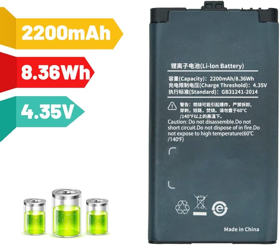2X Hytera BL2202 Battery for HYT Hytera BD300 BD350 Digital-Analog Walkie Talkie Replacement Li-ion Battery 2200mAh
