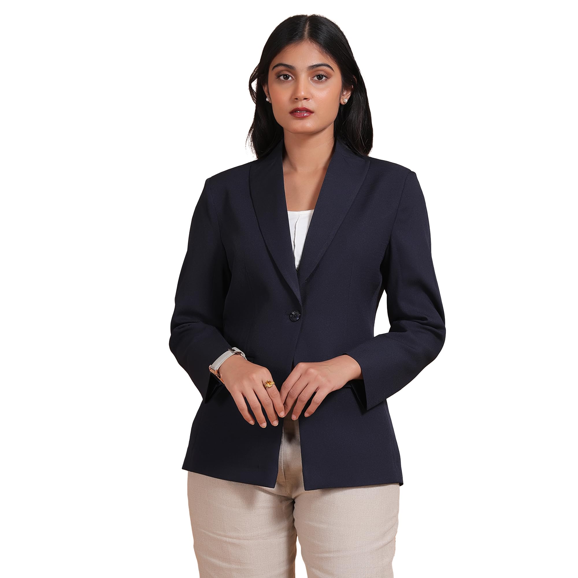 Women's Polyester Cotton Blazer-image-37