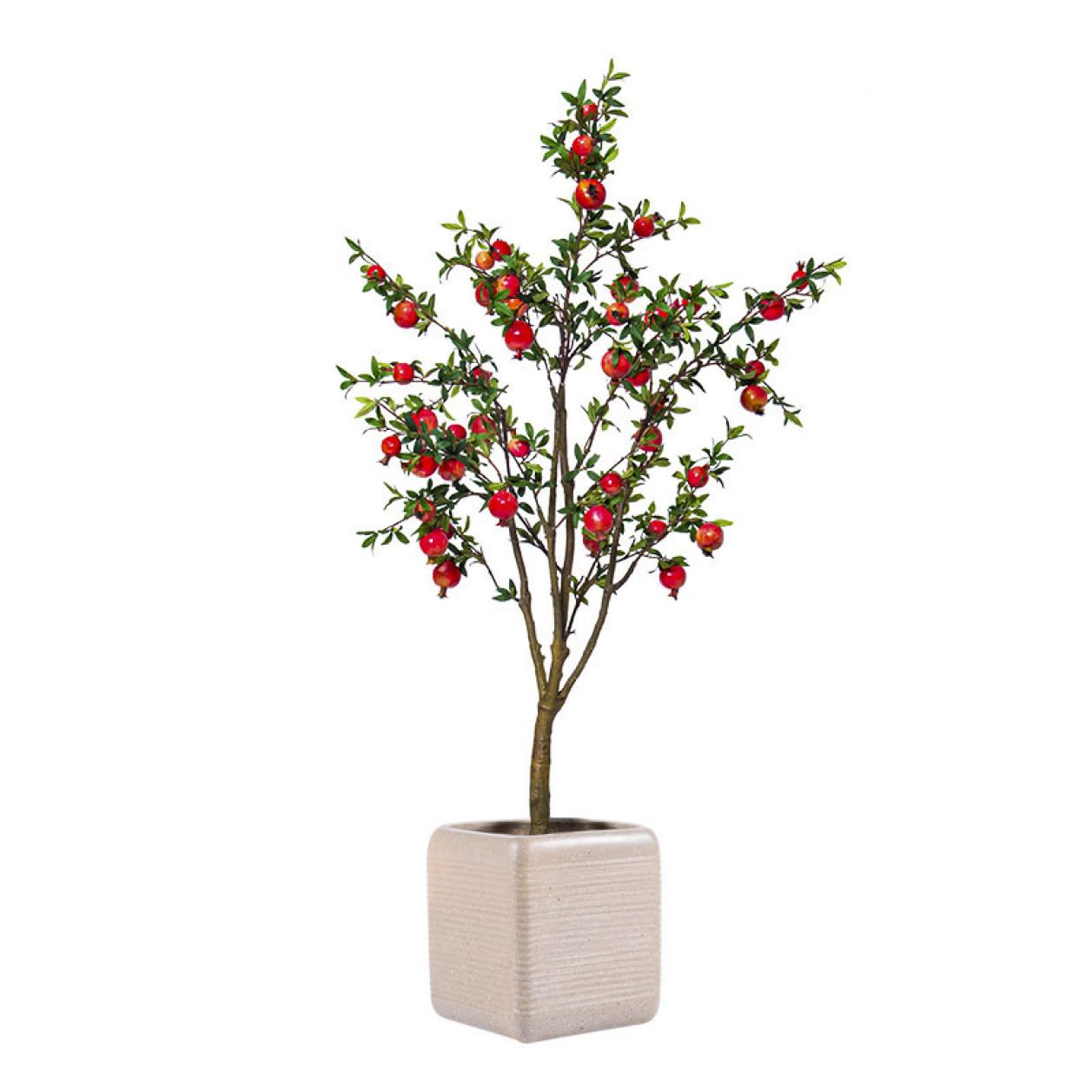 Amazon｜HGJH 人工観葉植物 大型 観葉樹 ざくろの木 ザクロ インテリア