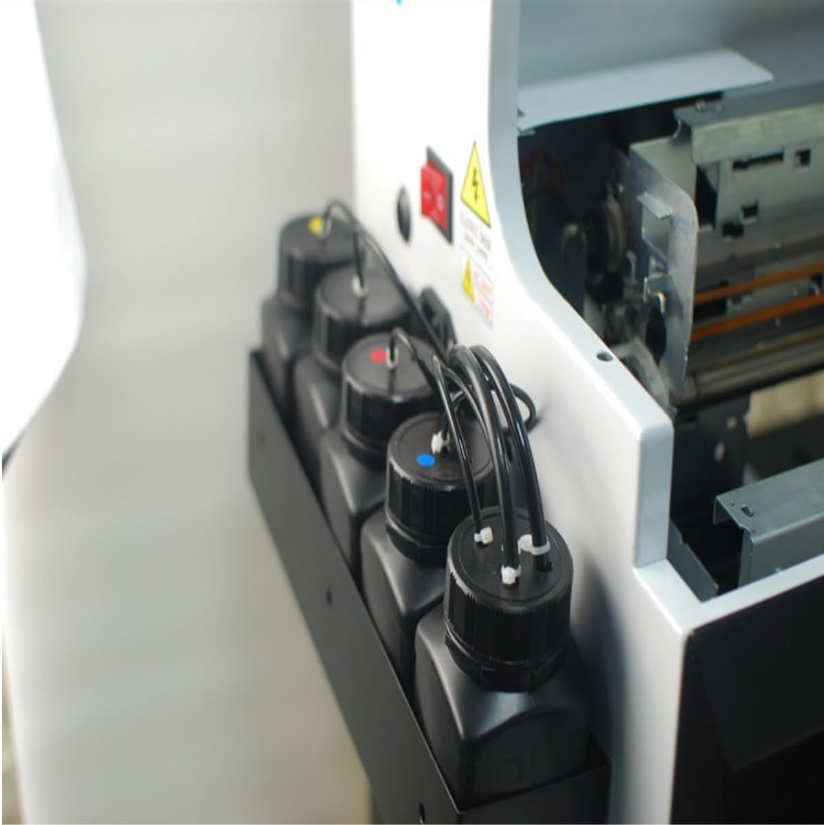Impresora Plana UV de inyección de Tinta A3 Impresora de Superficie Multifuncional de inyección de Tinta de Color automática se Pueden Imprimir Botellas, Negra, 2880x1440dpi