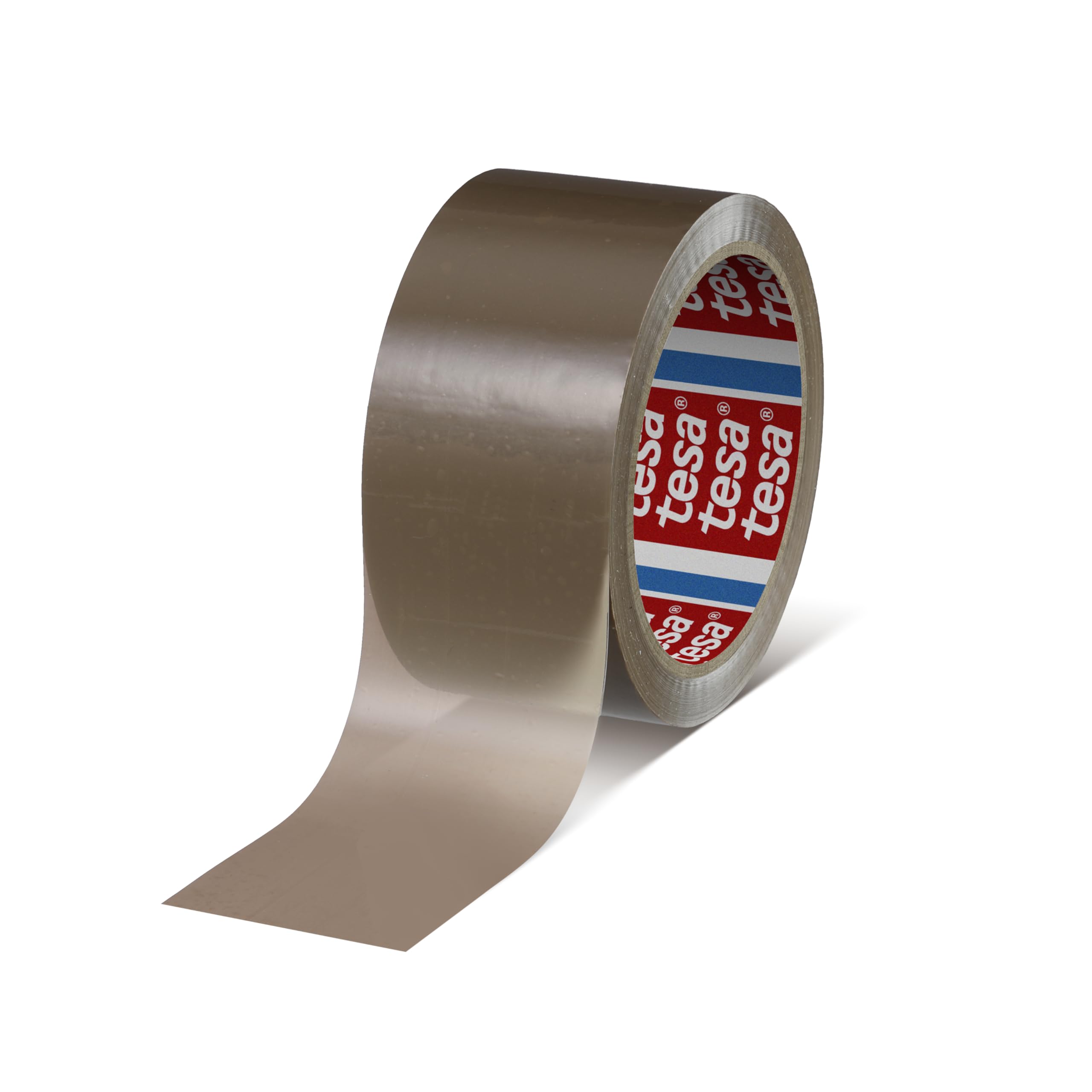 Tesa 4280 Packaging Tape – 6 rollos de cinta adhesiva para embalaje de cartones, cajas, mudanzas, almacén, trabajo, sellado garantizado – 48 mm x 50 m (6 rollos) (Marrón/habana)