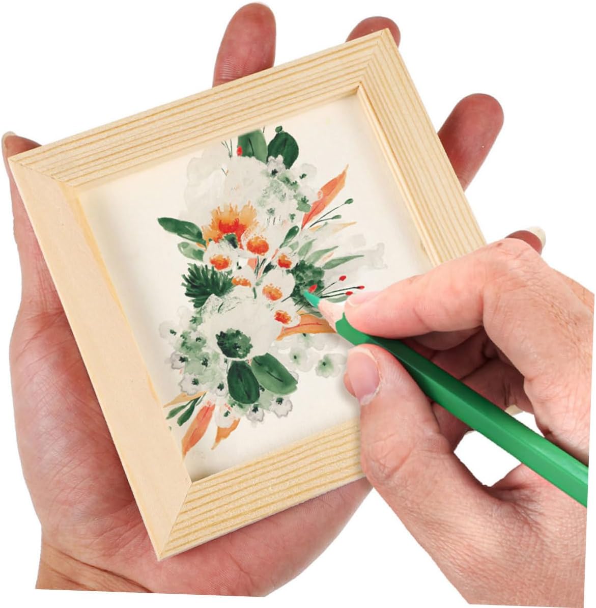 Ciieeo 5 Pcs Paintable Wooden Picture Frames for Kids Crafts School