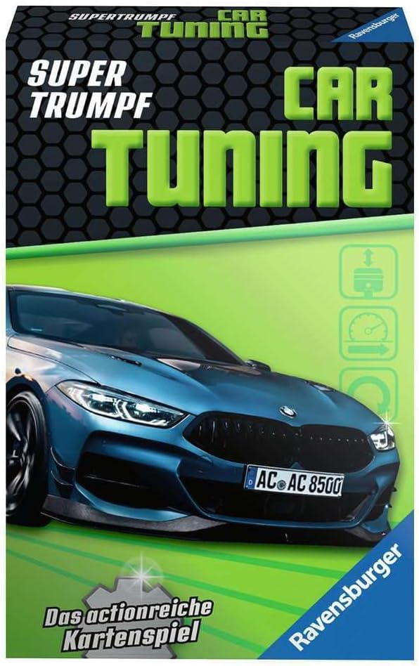 Ravensburger Children's Card Games 20684 Card Game, Super Trump Car Tuning, Quartet and Trump Game for Technology Fans from 7 Years