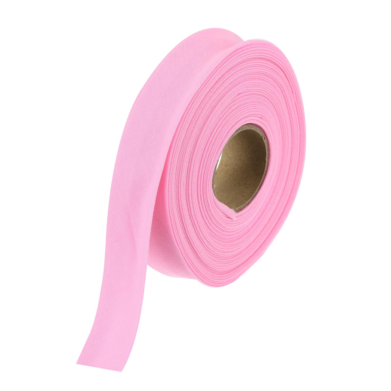 sourcing map 5/8 Inch Double Fold Bias Tape Polyester Continuous Bulk Bias Tape for Sewing Seaming Quilting Hemming Binding Crafts (Pink 6 Yards)