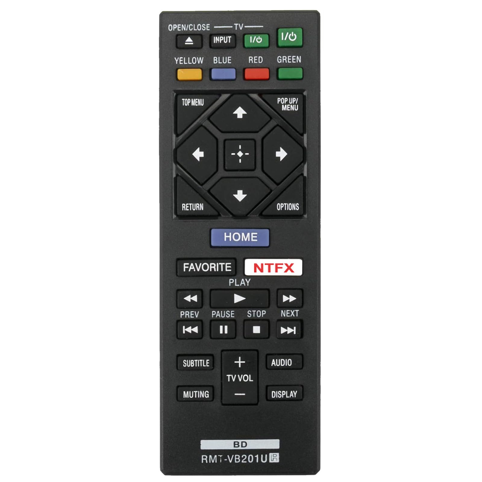 Telecomando RMT-VB201U adatto per lettore Blu-ray Disc™/DVD Sony BD-BX370 BDP-3700 BDP-BX370 BDP-S1700 BDP-S1700ES BDP-S3700 BDP-S6700 UBP-X700 149312311 BD DBX370 BDP3700 BDPBX370 (RMTVB201U)