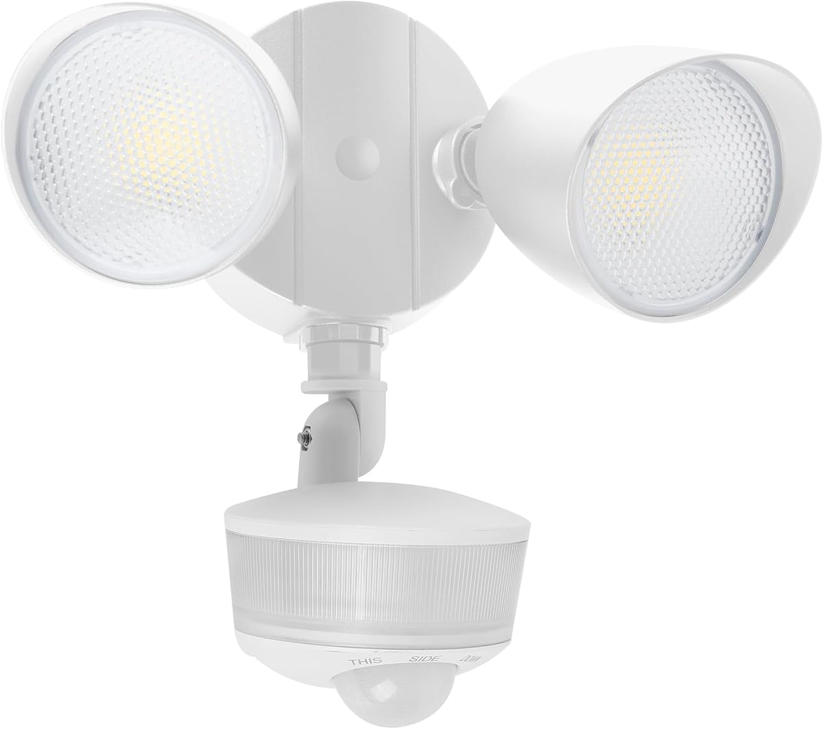 34W 3700 Lumen LED Security Light Motion Sensor Outdoor Lights with Night Light, 5000K Daylight, IP65 Waterproof, Dusk to Dawn, Hardwired Motion Detector Flood Light for Garage, Yard-White