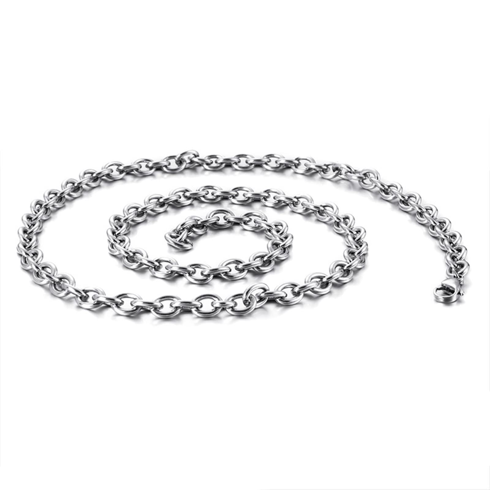 Cadenas para hombres de acero inoxidable con cierre de pinza de langosta resistente 4