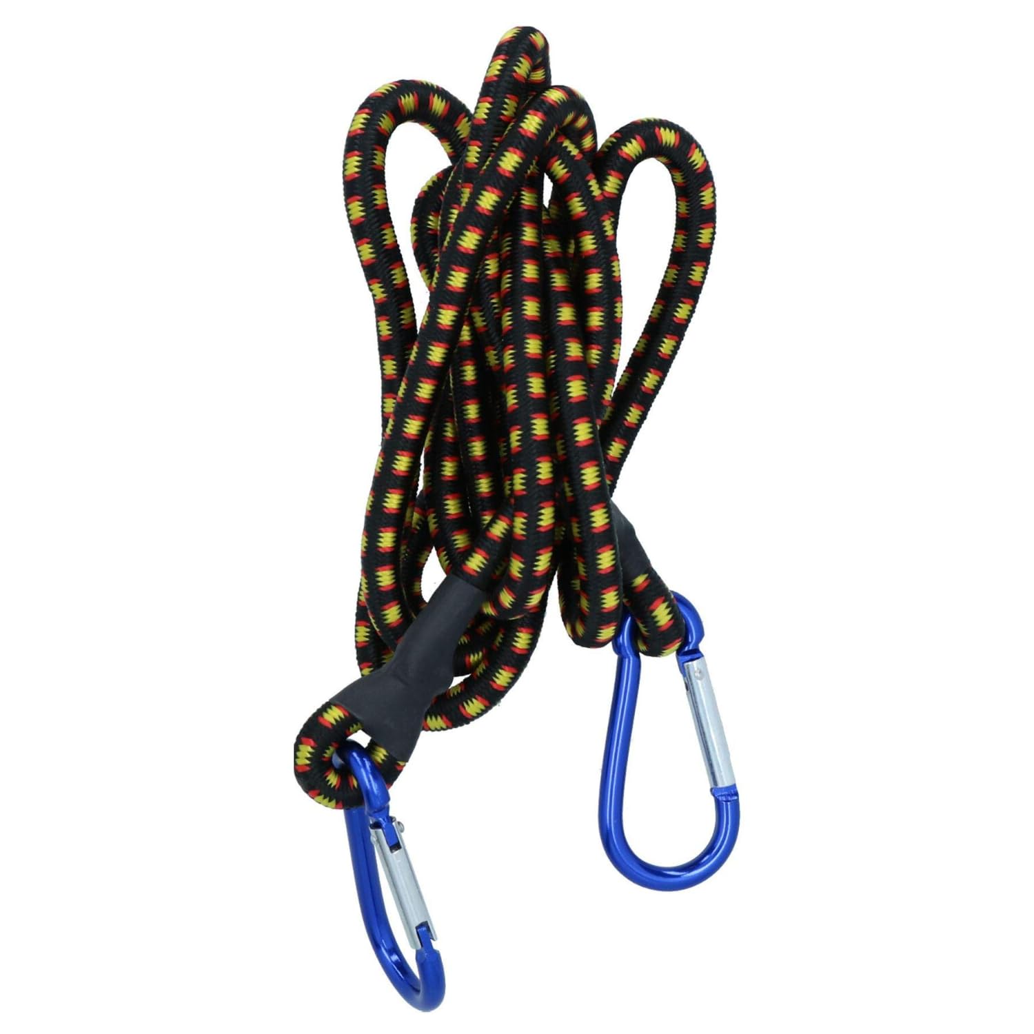 Garden Mile Heavy Duty Bungee Cords with Carabiner Clips | 60” Long Elastic Straps for Tarps, Bike Rack, Camping Gear, Luggage Straps, Roof Rack, Van Accessories, and Outdoor Essentials (1 Piece)