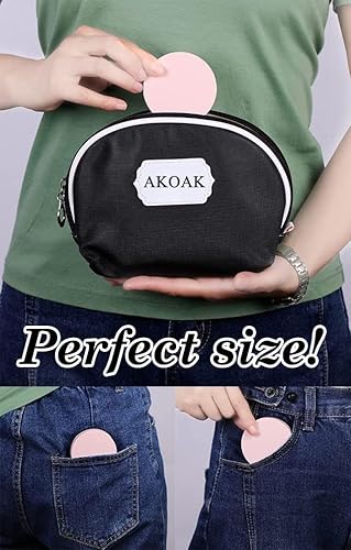 Miniatura 8 de AKOAK Capacidad de 0.33 onzas líquidas (0.33 oz) sin fugas, de plástico reutilizable, vacío, contenedor compacto, estuche de polvo de maquillaje con