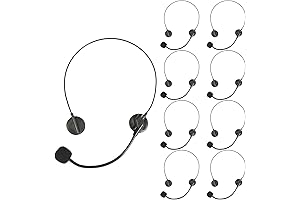 PROLOSO 9-Pack Play Microphone Headset for Kids