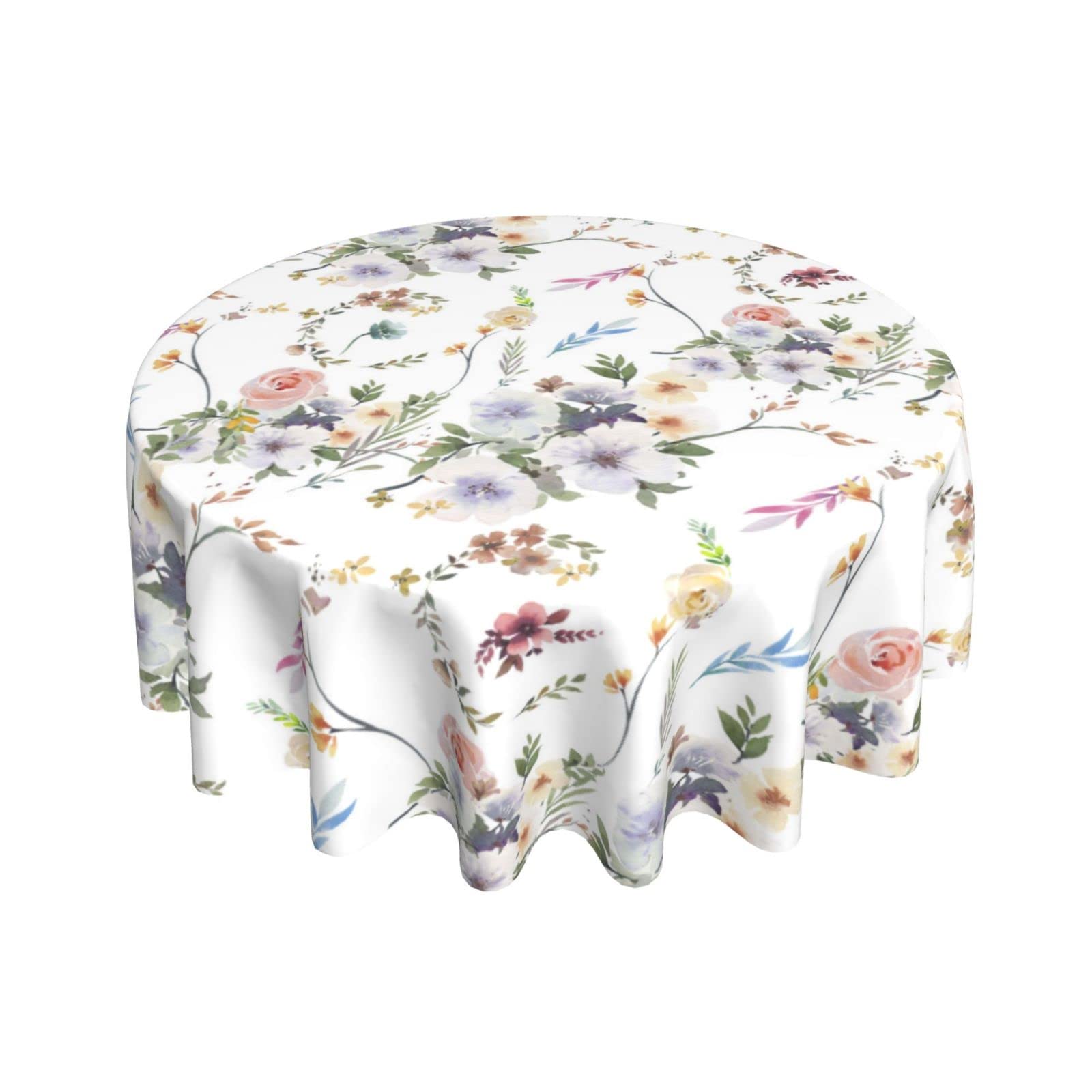 Runde Blumen-Tischdecke, Wasserdicht & Wiederverwendbar – Ideal Für Picknick, Garten & Feiern (152 Cm)