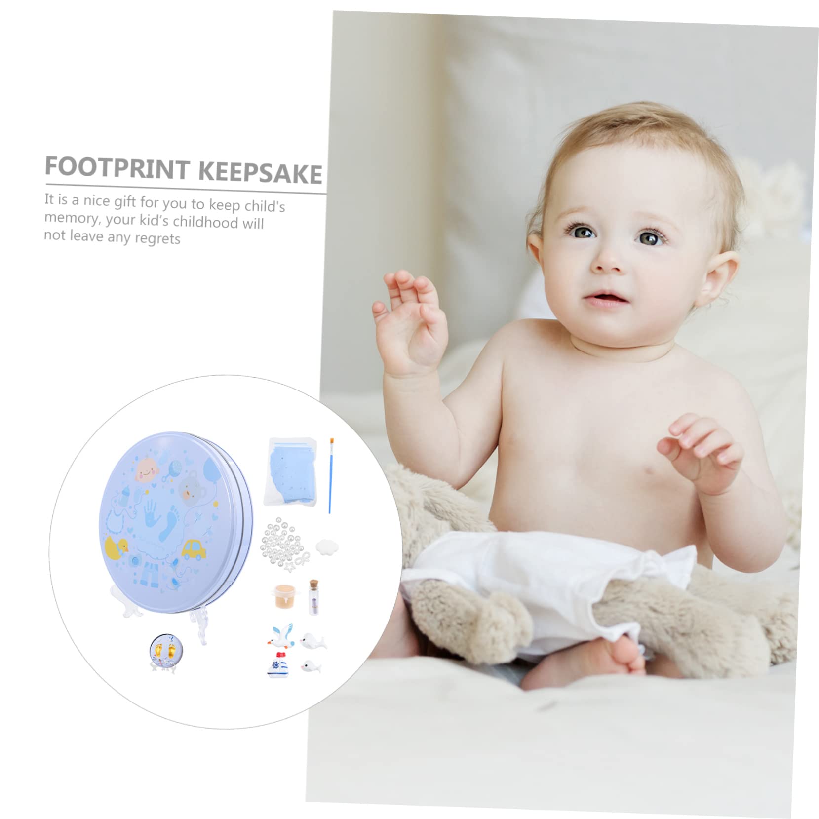 Abaodam Kit Per Stampi Di Mani e Piedi Di Neonato, Materiale Pratico e Sicuro, Ricordo Unico e Creativo Per Bambino