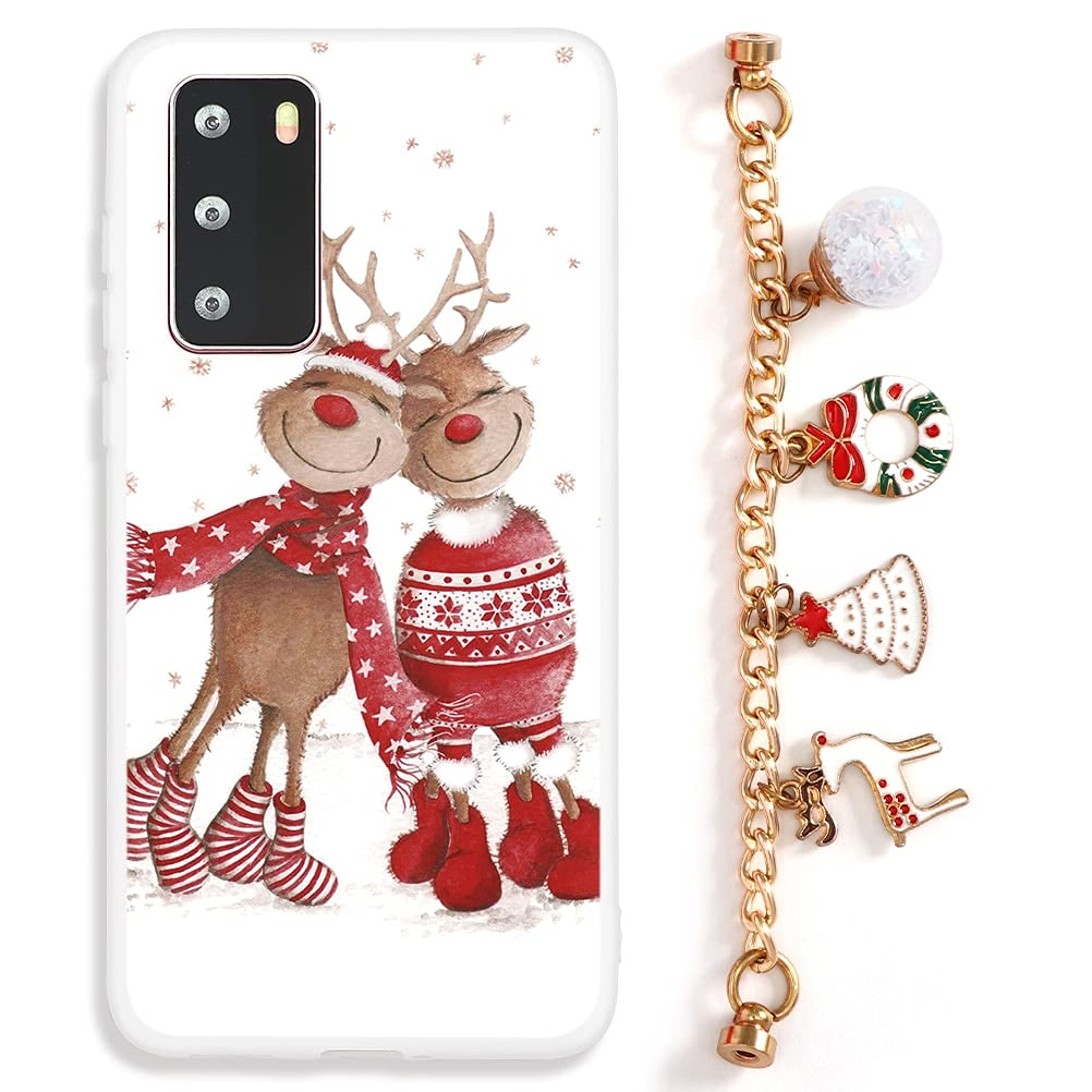 Yoedge 2 Custodie Silicone Per Huawei Mate 20 Lite - Natale Alce E Babbo Natale