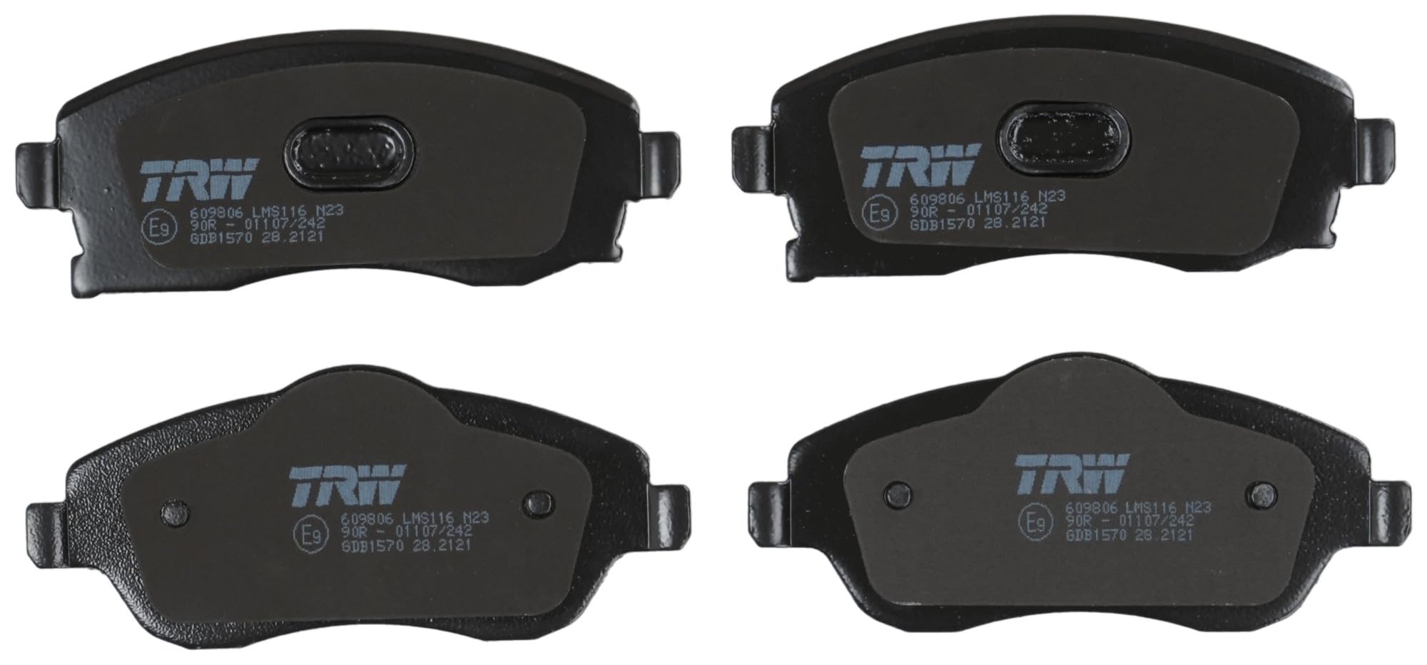 TRW GDB1570 Pastillas de Freno Juego de 4 para Opel Corsa C (X01) 2000-2009 Eje Delantero y Otros Vehículos