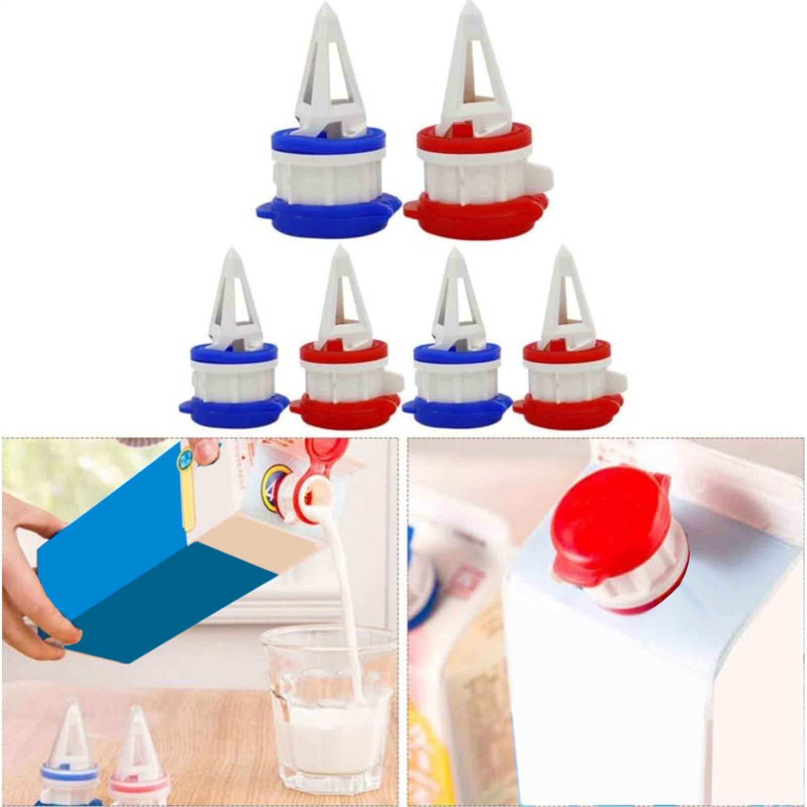 Poador De Bouteilles De Lait, 2pcs BouchonsDe Lait Avec Protection Contre Les Fuites, Bec Verseur Sans Goutte, Pistolets À Pichet À LaitPour Collecte Familiale, Bouteilles DeLait Pour Réfrigérateur