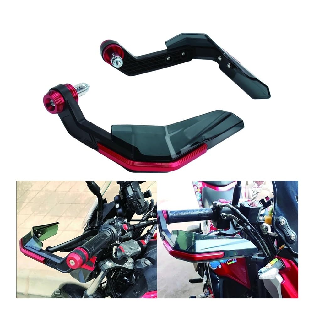 Protectores de Manillar universales a Prueba Viento 7/8 "para Motocicleta, Scooter, Protector Palanca Freno con Refuerzo Aluminio(Sliver)