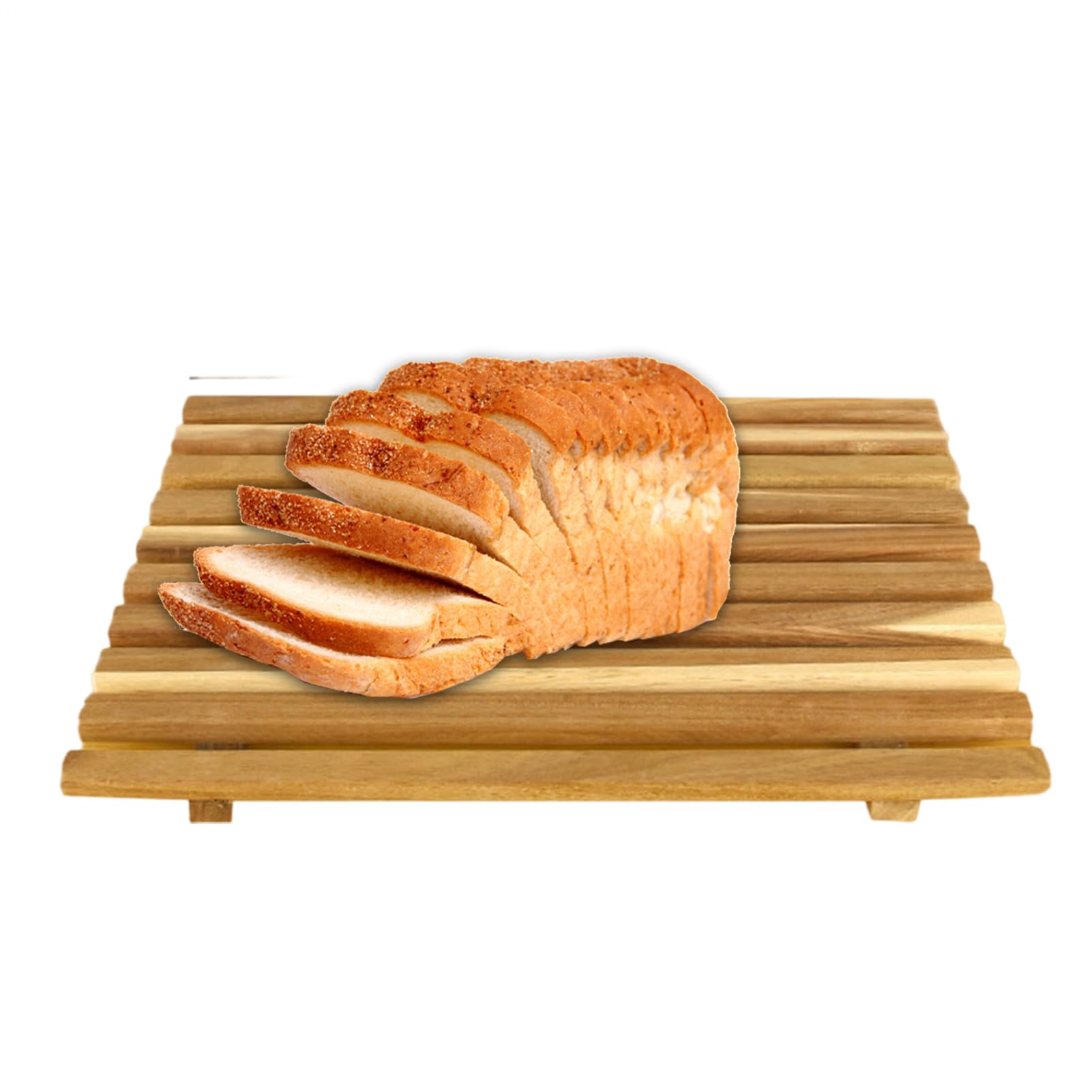 Planche à découper en bois naturelle avec ustensiles de cuisine et boîte de service
