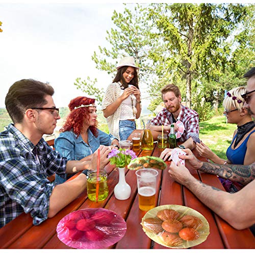 Mwellewm Elastic Food Storage Covers Reusable Stretch Plastic Wrap Bowl Covers Elastic Alternative To Foil For Family Outdoor Picnic 3 Size thumb #4