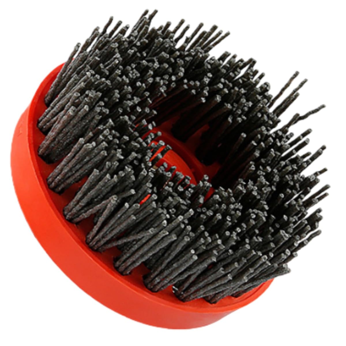MiJunHD 4inch Angle Grinder Cleaning Brush Nylon Silicone Carbide Circular Antique Abrasive Brush Stone Polishing for Granite Marble(M16 Thread, Grit 60)
