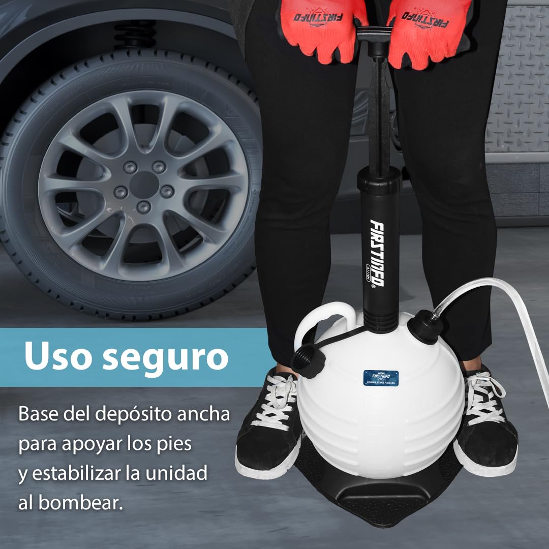 FIRSTINFO A1116H | 6L | Manual | Bomba Extractora de Aceite Líquido | Bomba Aspiración Aceite | para Coches, Motos, Motores