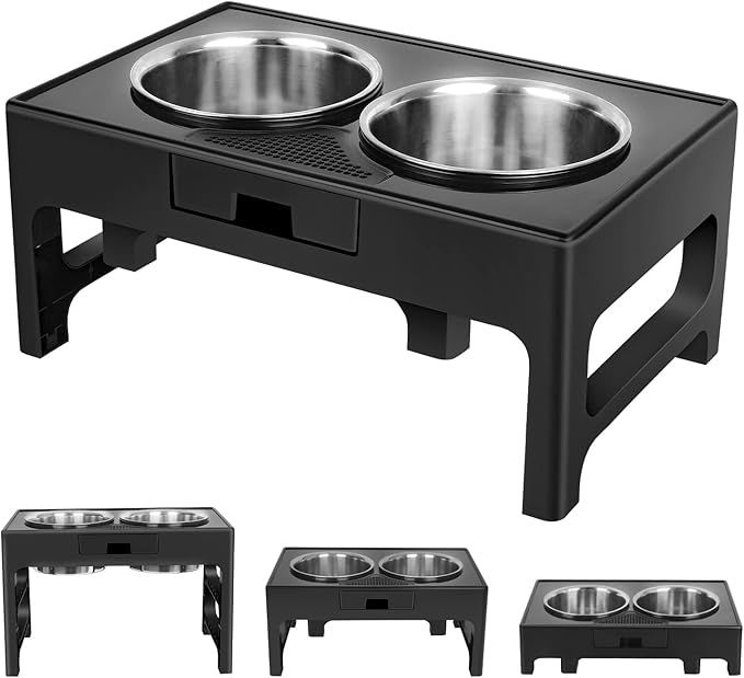 Elevated Dog Bowls Dog Bowl Stand 3 Heights Adjustable Dog Bowl Stands