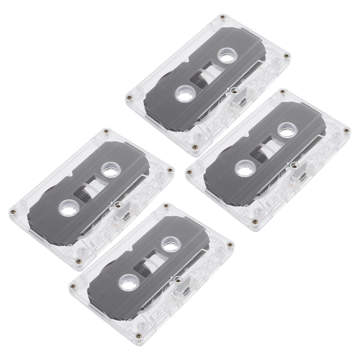 KONTONTY 20pcs Blank Audio Cassette Tapes Recordable Tapes for Music Voice Teaching Transparent Case for Easy Organization and Labeling Compatible Standard Players