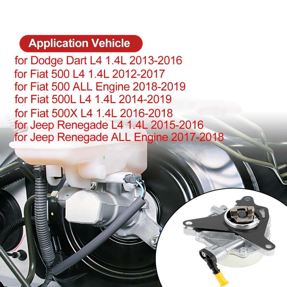 Pompa podciśnieniowa układu hamulcowego pasująca do Dodge Dart, pasuje do Fiata 500 1.4L 2014-2018 55270032 55221559 04892641AC układ hamulcowy Pompa próżniowa