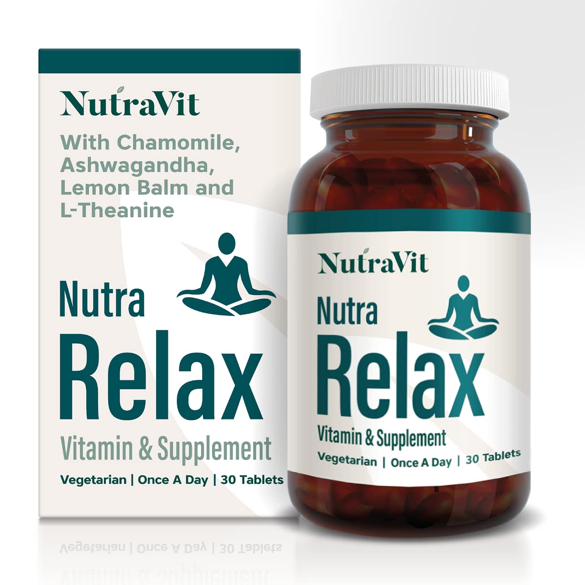 NUTRA Relax - Calming Supplement|30 Tablets | Supporting Relaxation| Containing Chamomile, Lemon Balm, Griffonia| Optimal Tranquility - by NutraVit
