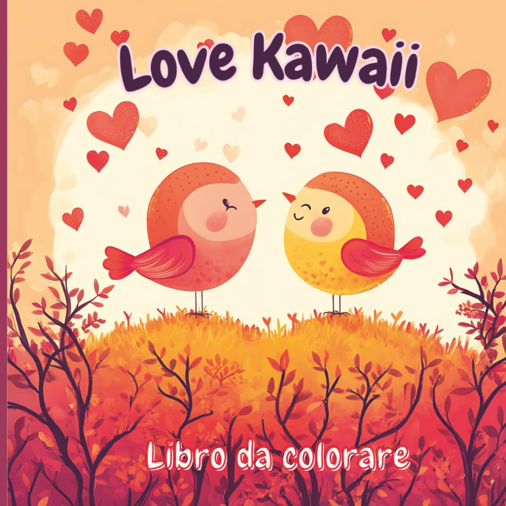 Love Kawaii Coloring Book (Italian version): Un libro da colorare accogliente in stile kawaii – 50 adorabili disegni pieni d’amore (Sogni Kawaii - Libri da colorare)