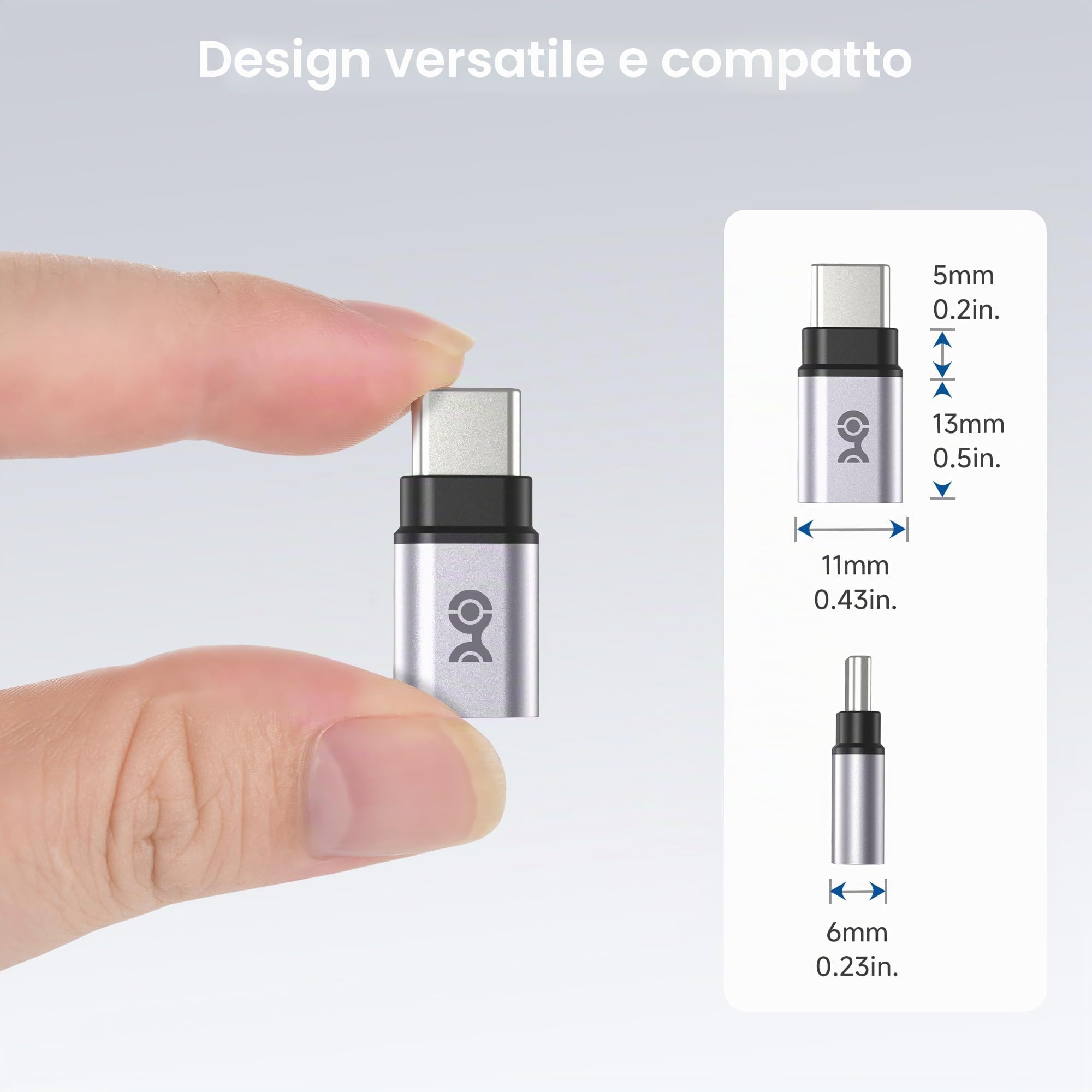 Cable Matters 2-Pack, Adattatore Estensore USB C 40Gbps 240W, Femmina a Maschio/Tipo C