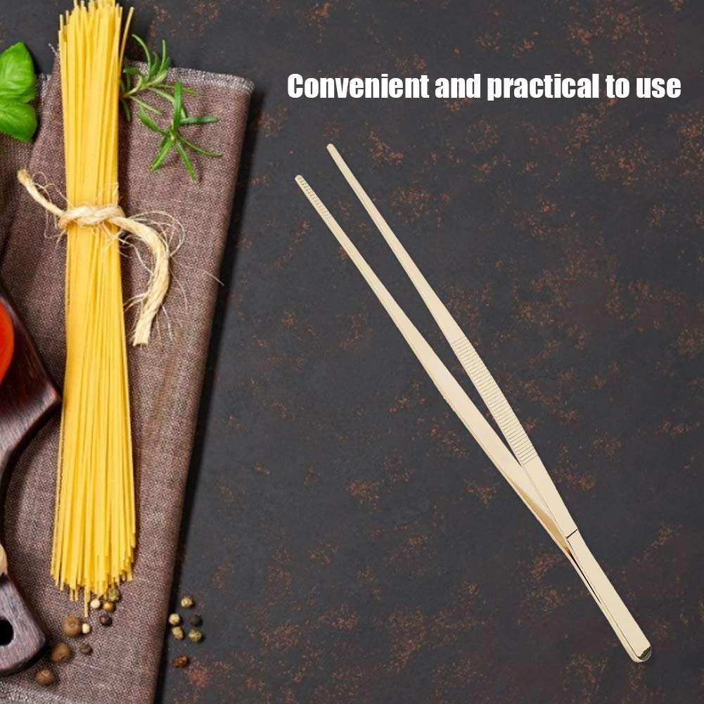 Cocoarm Pęseta Kuchenna Klips do żywności ze Stali Nierdzewnej 30 Cm Pęseta do Gotowania z ząbkowaną końcówką i Ergonomicznym Uchwytem Zbierania Ogórków Dekoracja Ciast i Zastosowanie w Wąskich