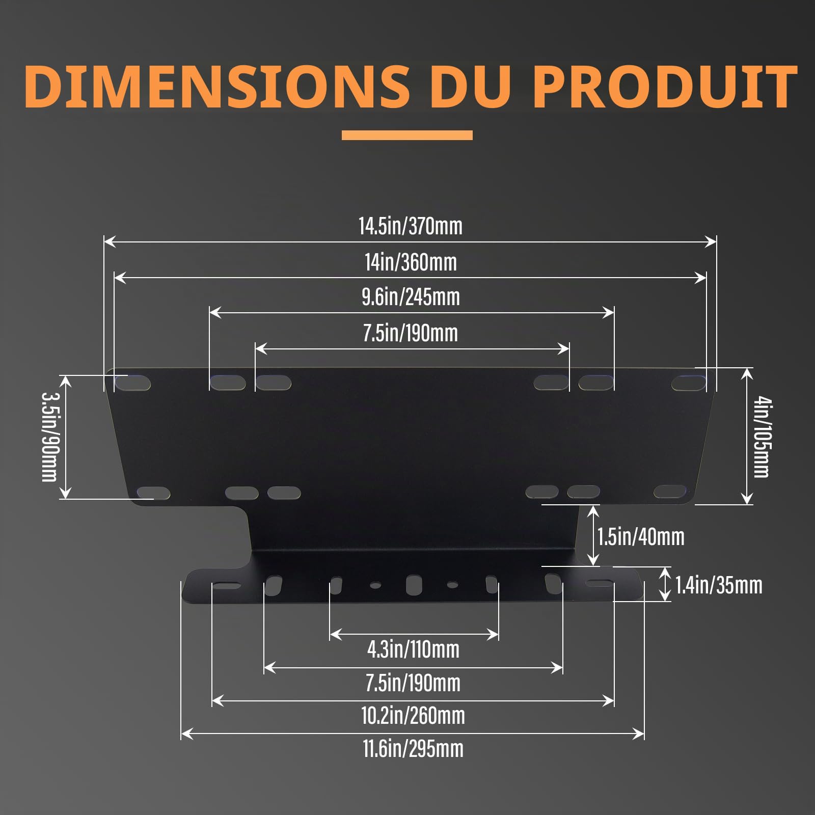 RIGIDON 58cm 23 pouces 324W barre led 4x4 avec 12V faisceau kit et support
