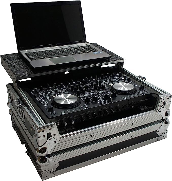 Harmony Audio HCDNMC6000LT Flight Laptop DJ Case 19" Top Mount 8U Controller or Mixer