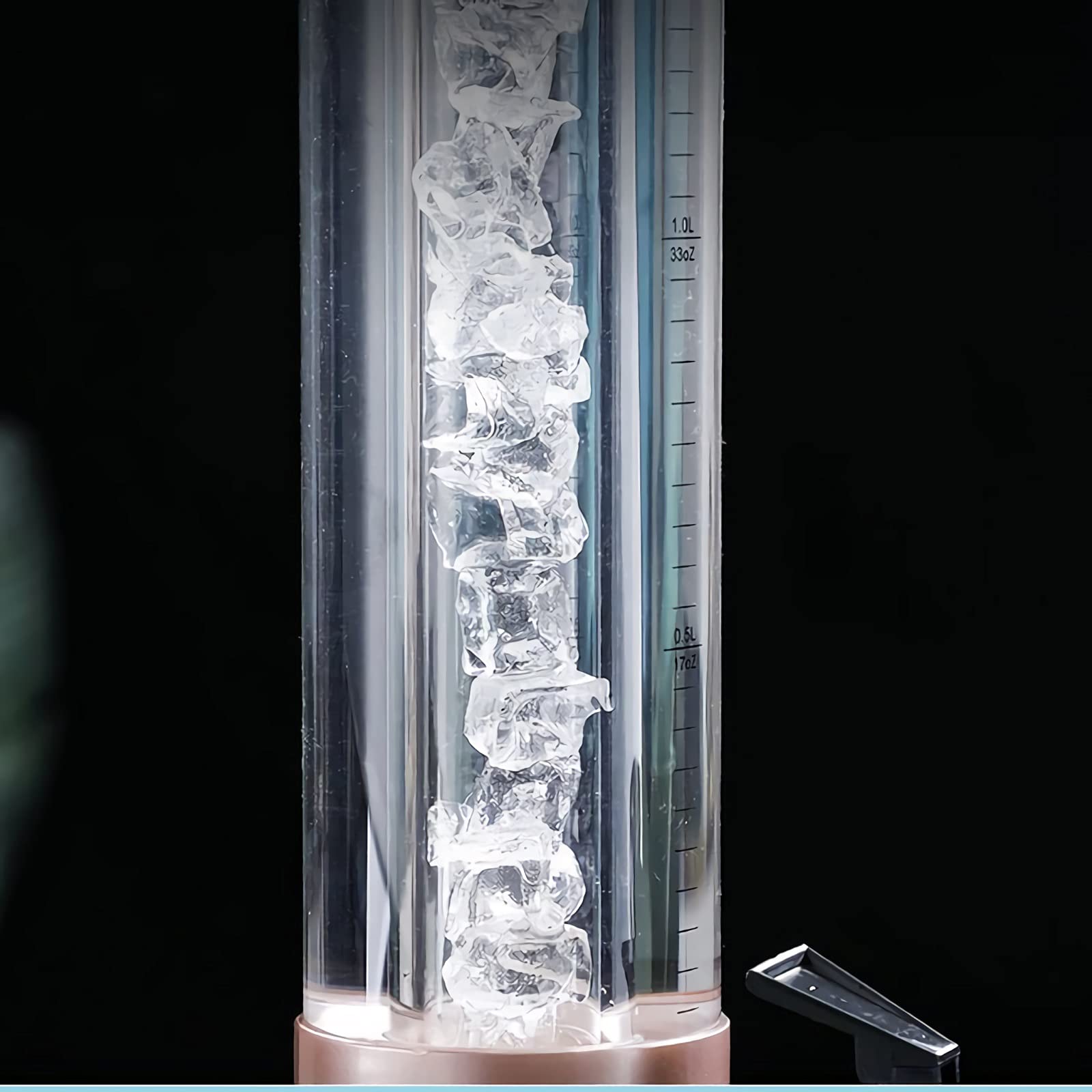 Torre per bevande 4 litri con icicle rimovibile in acciaio inox, erogatore per limonata, tè, acqua fredda, birra vino e altro ancora
