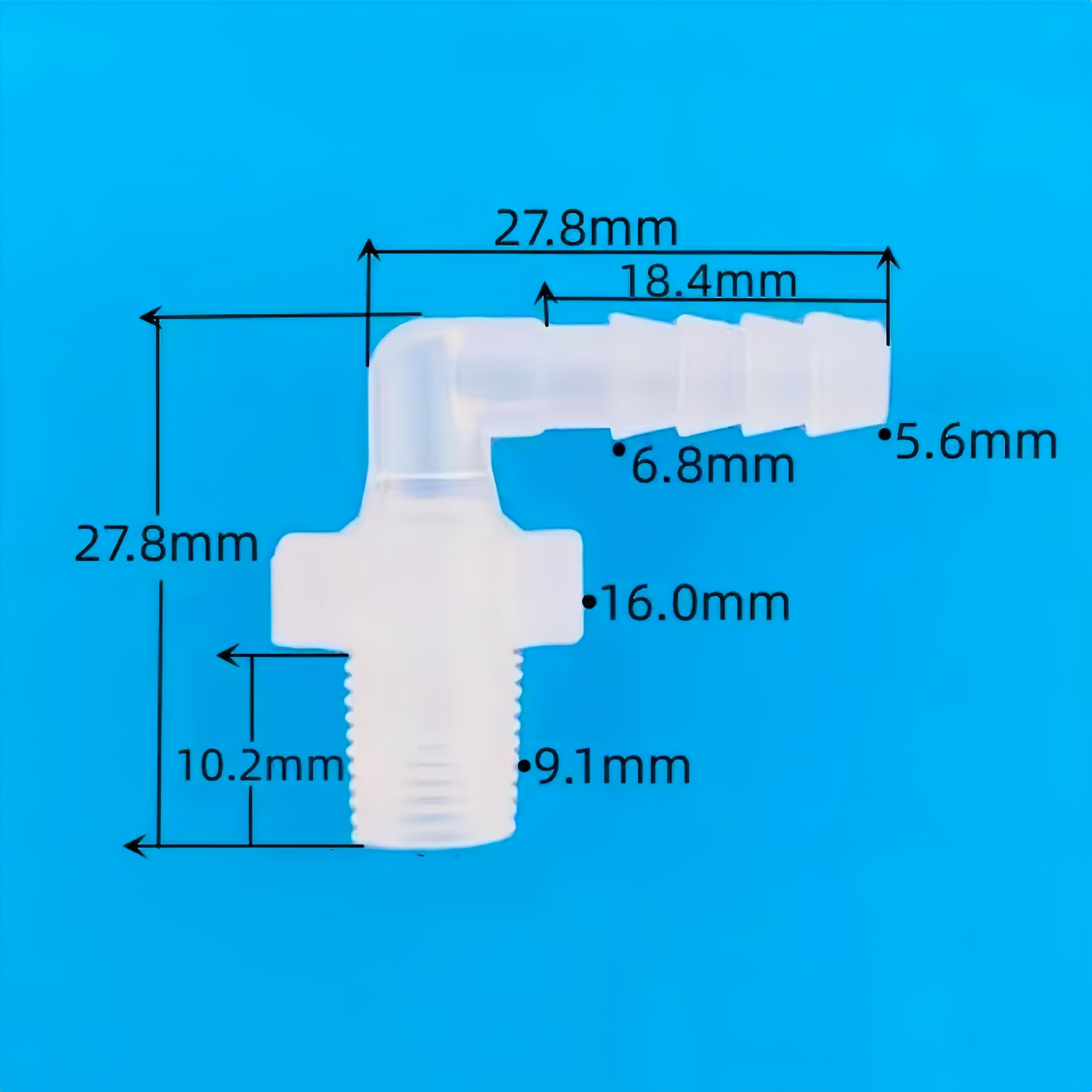 Plastikowy króciec do węża PP, 1 szt. Króciec 1/8G Adapter męski/żeński Wiele rozmiarów paliwa płynnego