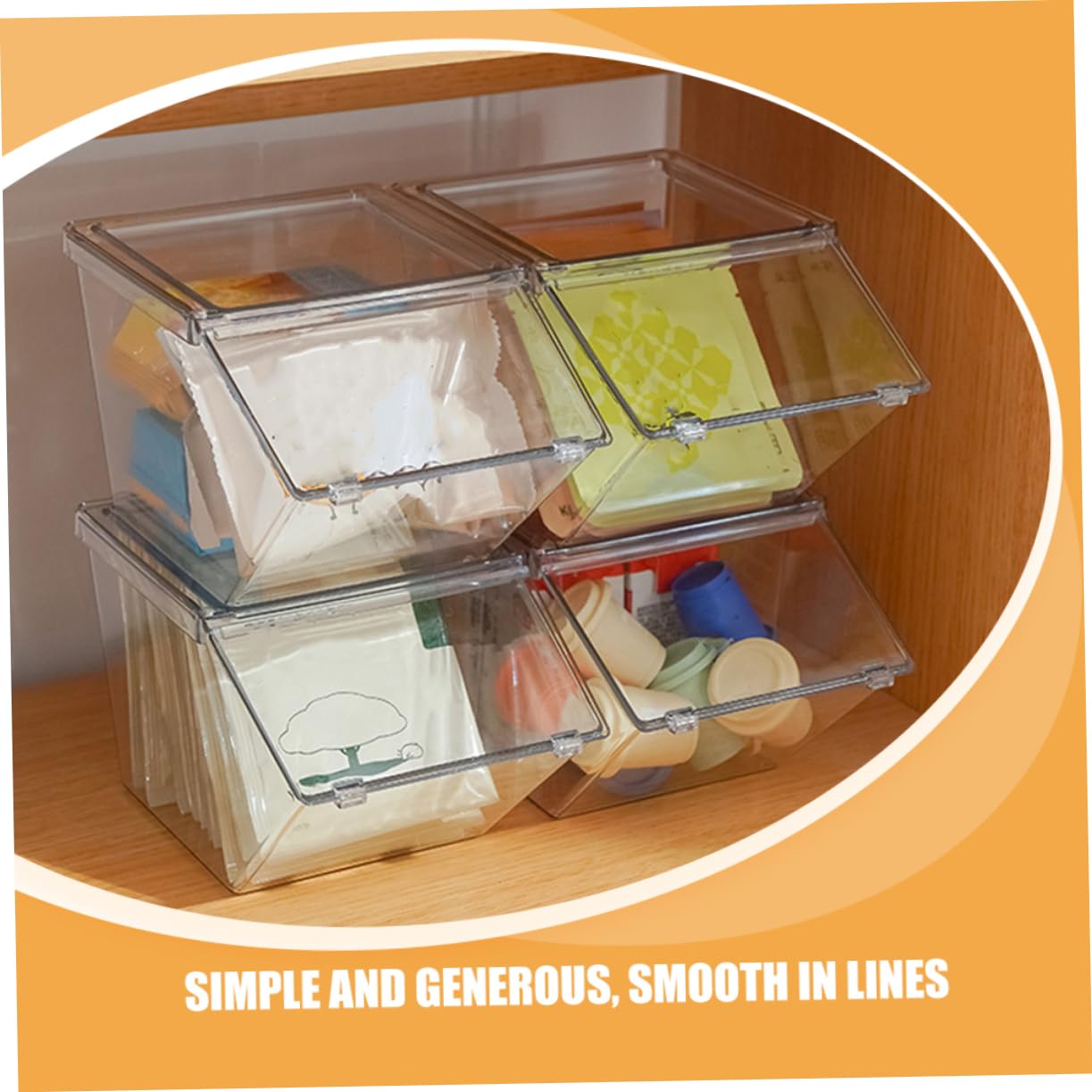 4 Stück Acryl Teebeutelboxen für Schrank und Tisch