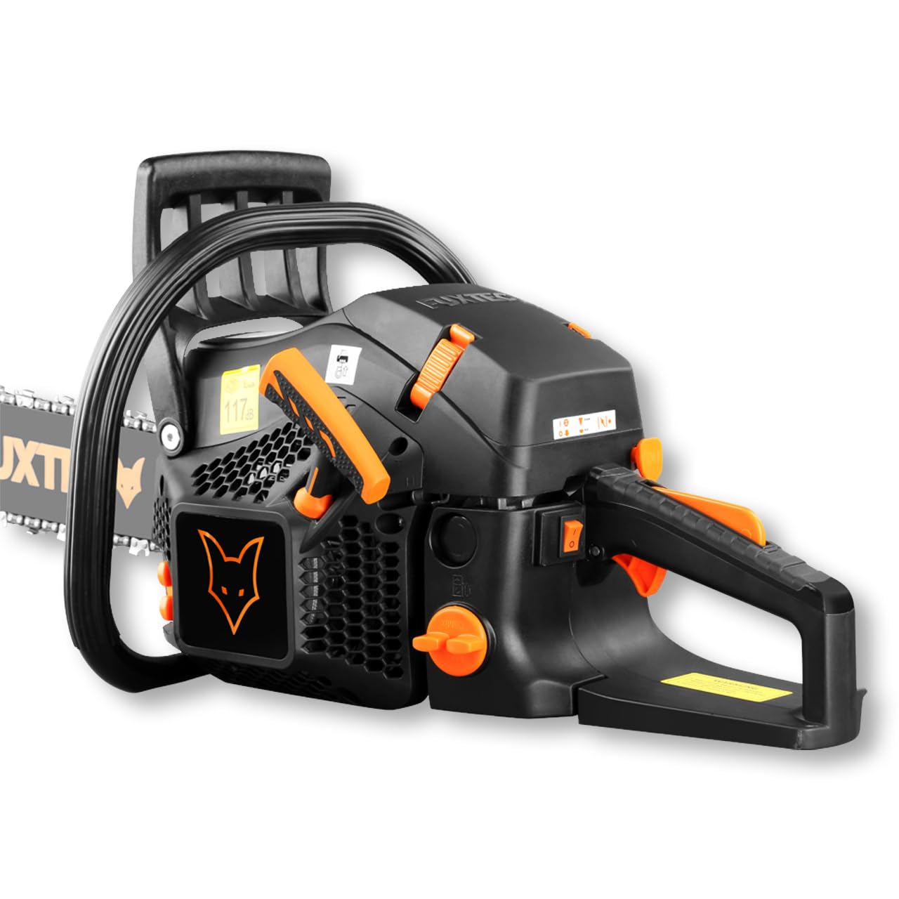 FUXTEC Benzin Kettensäge FX-KS255 – Motorsäge 2,3kw 54ccm Hubraum & EASY-Start – Schwertlänge 52cm inkl. Schwertschutz & Tragetasche
