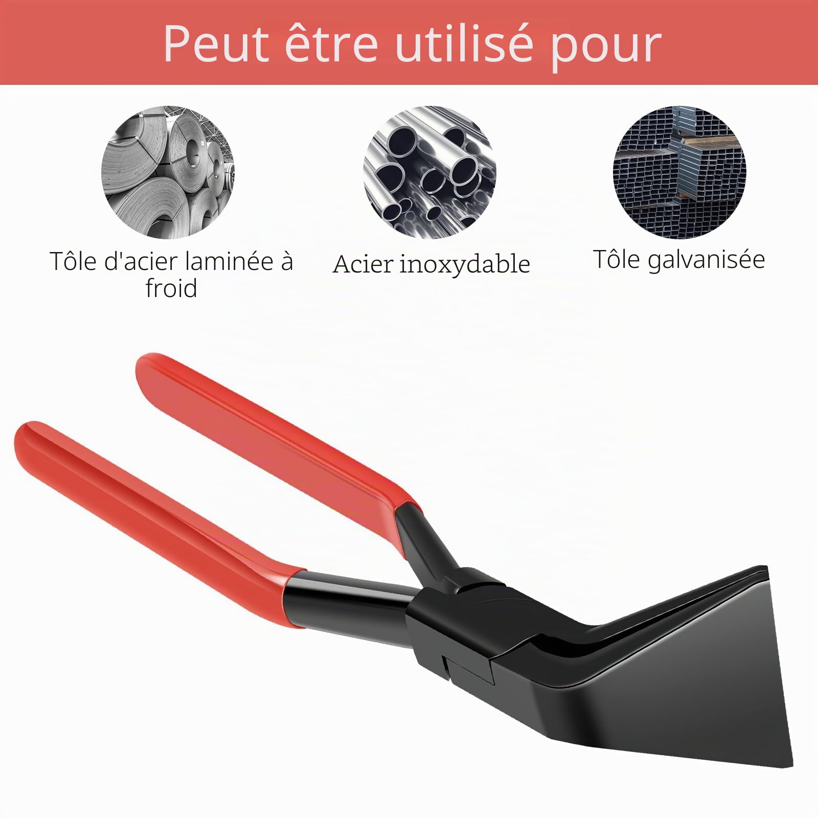 Pince à plier 45 °, largeur de la mâchoire 60 mm, pince plate plieuse tole pince à plier, pince multiprise Conçu spécifiquement pour plier ou redresser les bords de tôles fines