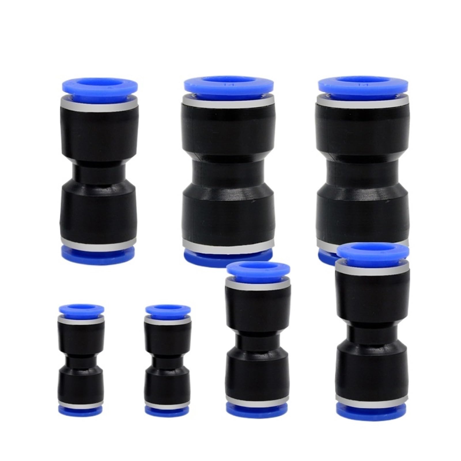 GUIPENG 10PCS Pneumatic Fittings Fitting PU 4mm 6mm 8mm 10mm 12mm 16mm Air Water Hose Tube Push in Straight Gas Quick Plastic Connectors(PU4(10pcs))