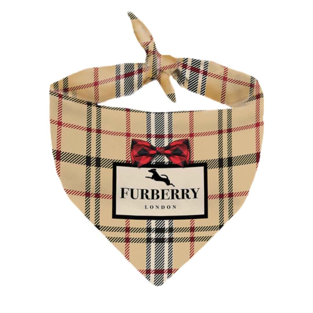 Dog Bandana Furry Plaid Designer Fashion Clothes Scarf kercheif for Small Medium and Large Dogs. Funny Parody Gift for Girl or boy Dog Soft Durable Fabric, Adjustable tie-on Style Triangle Plaid