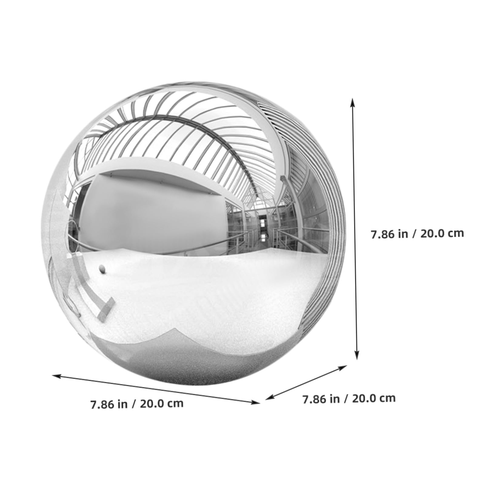 POPETPOP Acciaio Sfera Semplice Riflettente in Inox Argento da Giardino