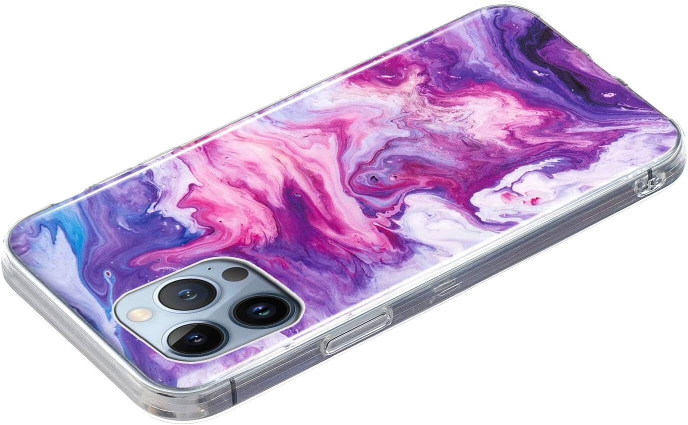Custodia iPhone 13 Effetto Marmo Nero Bianco - Accessorio Moda Luxury