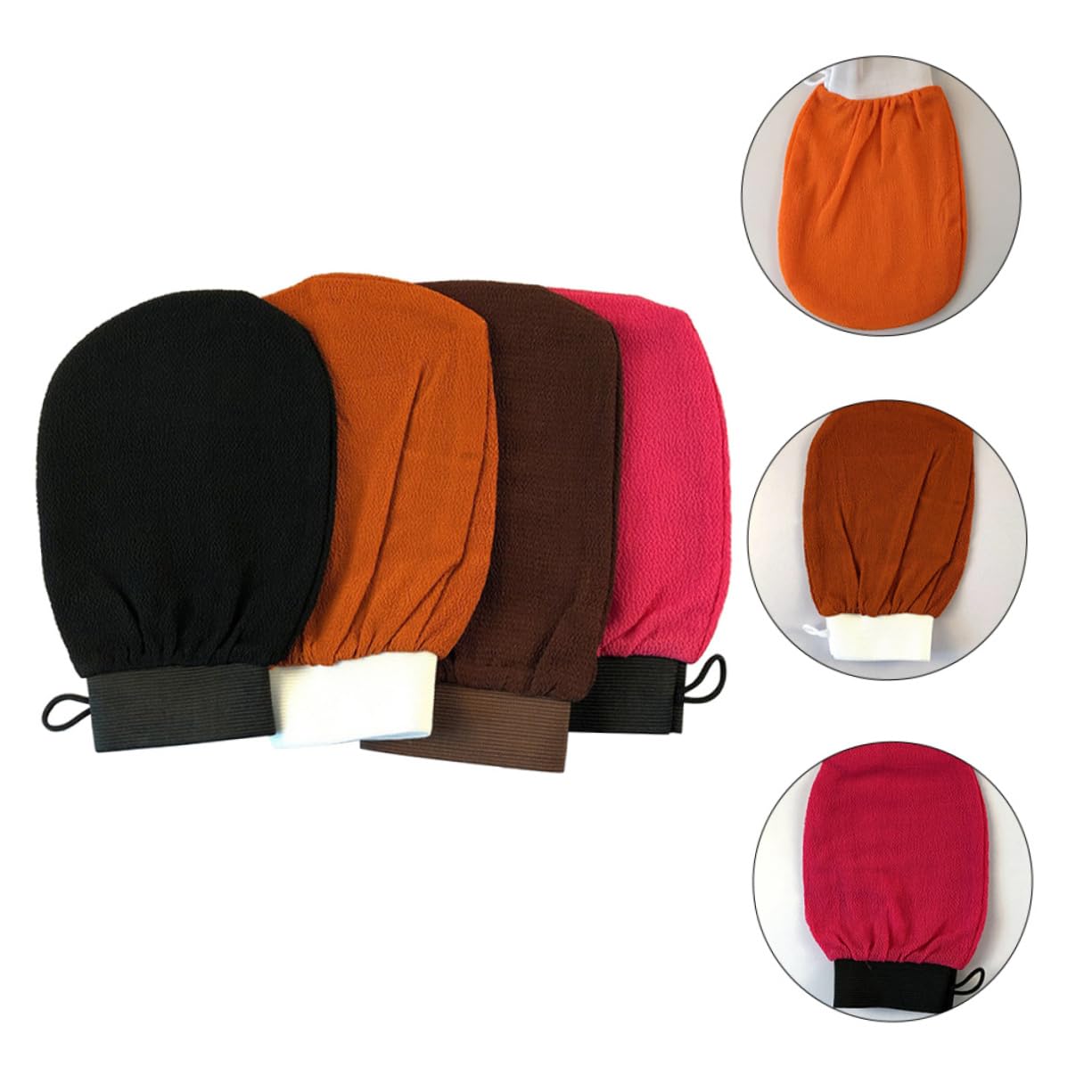 POPETPOP 12pezzi Guanti Esfolianti Per Bagno Guanti Portatili Colori Per Uomo e Donna Facili Da Usare e Conservare Senza Irritazioni Design Doppio Controllo
