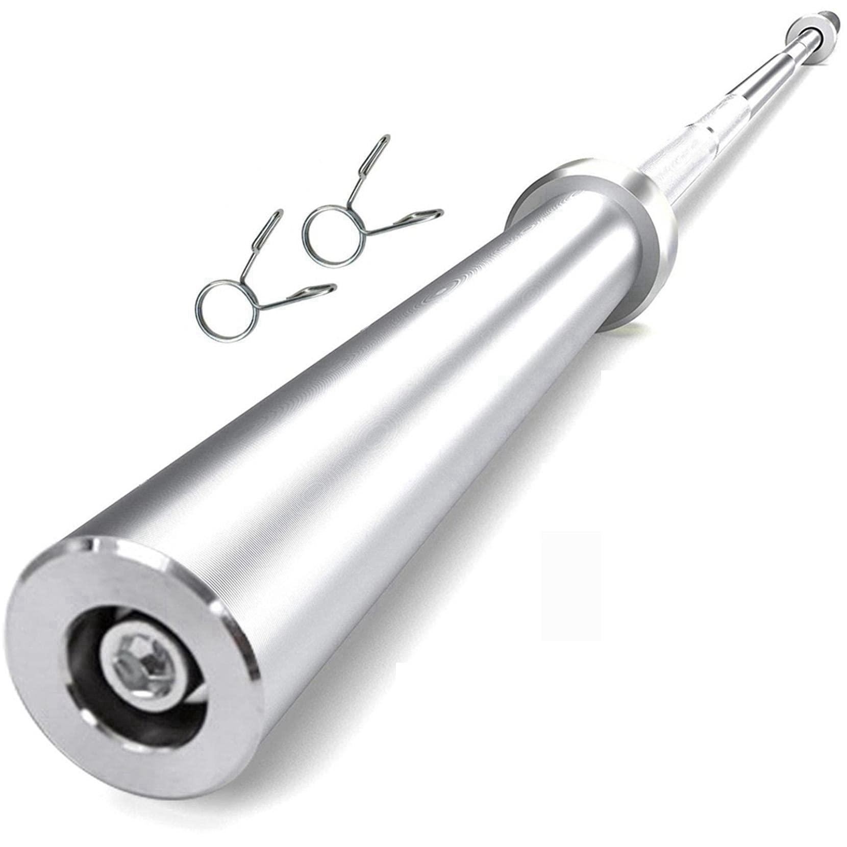 Buy Olympic 7 Feet Weight Bar with Two Spring Collars, Solid Iron